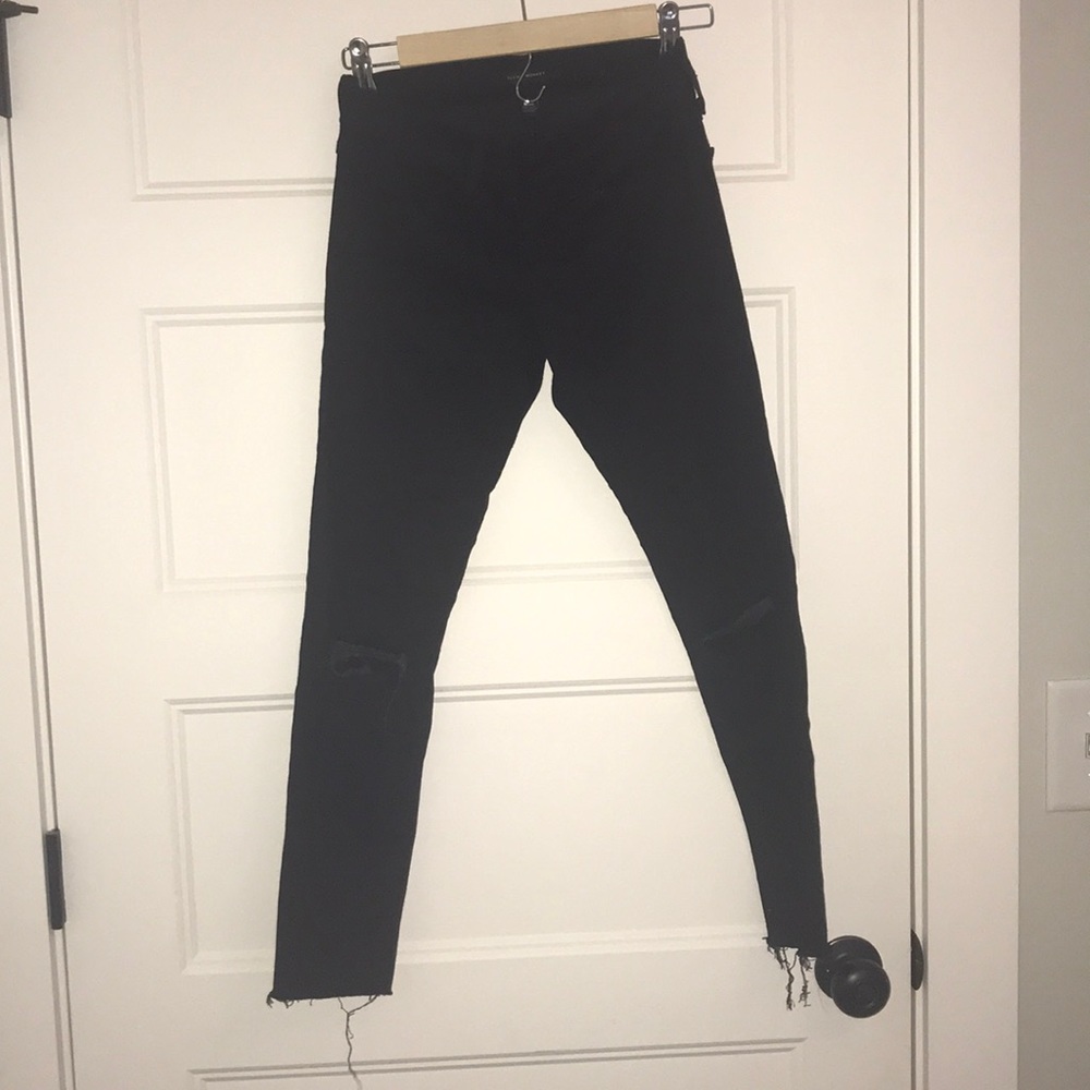BLACK RIPPED PANTS - Picture 1 of 4